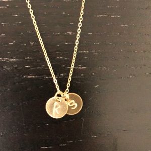 k s Initial necklace